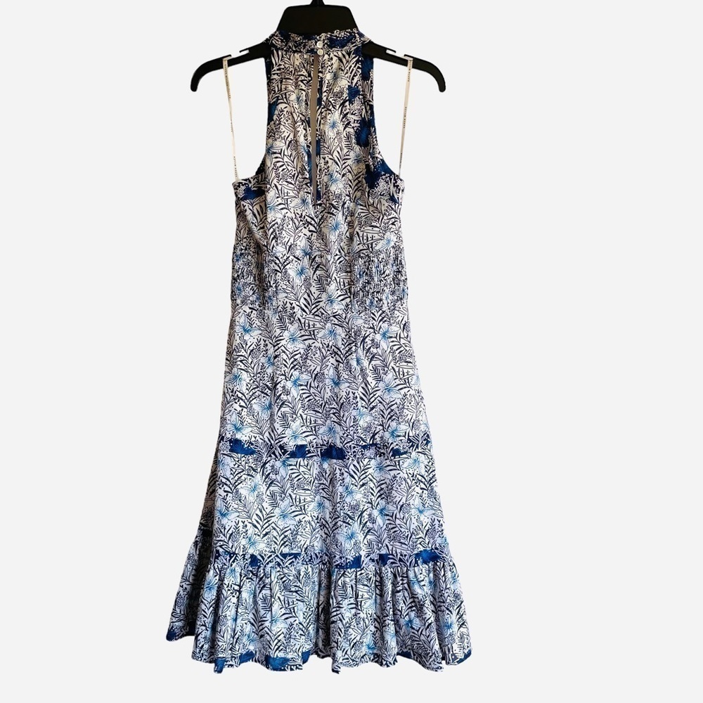 Karen Millen Tiered Halter Dress Butterflies and Foliage‎ Pattern Size 4 - Picture 7 of 12